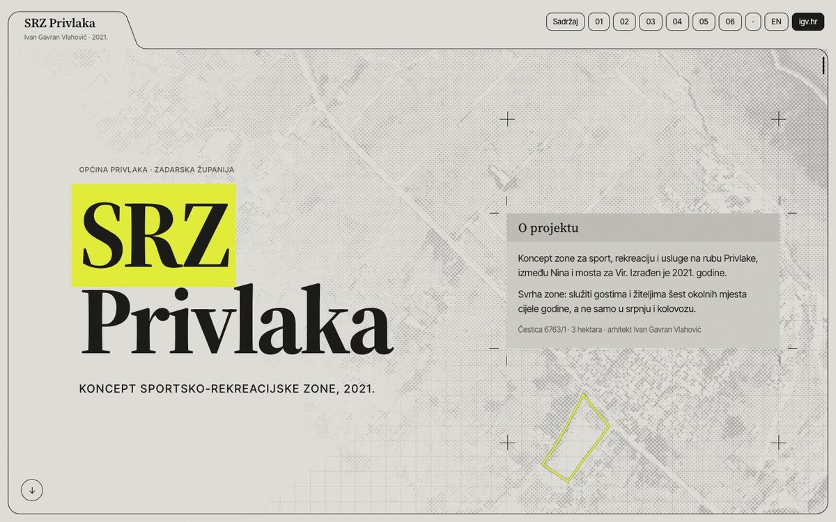 privlaka.igv.hr: naslovni ekran stranice
